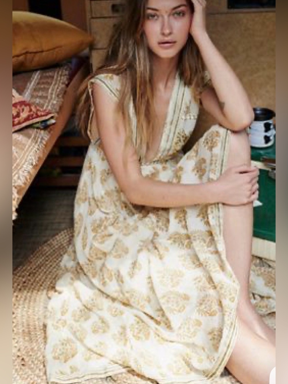 Free People Riakaa Printed Midi Dress